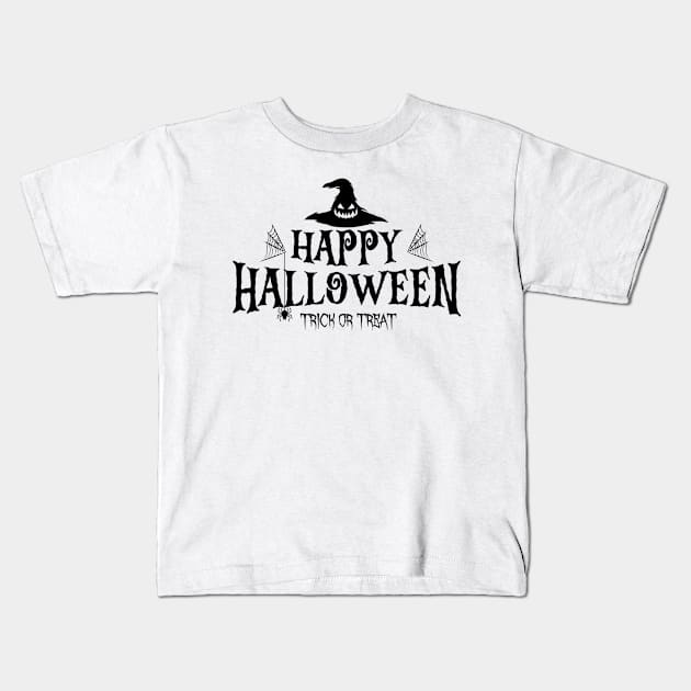 Happy Halloween Kids T-Shirt by VekiStore